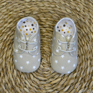 White stars short boots